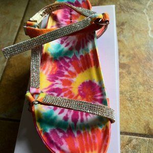 NWT Madden Girl Tie Dye Bling Sandals